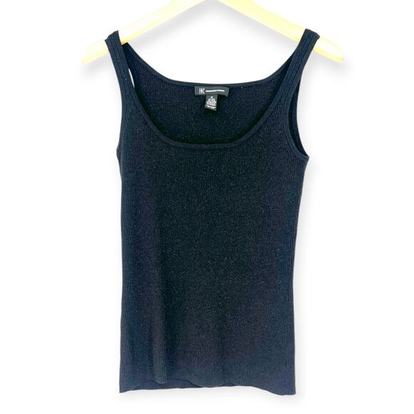 INC. | M | Shimmer Metallic Ribbed Knit Sleeveless Tank Top Women's - Picture 4 of 5